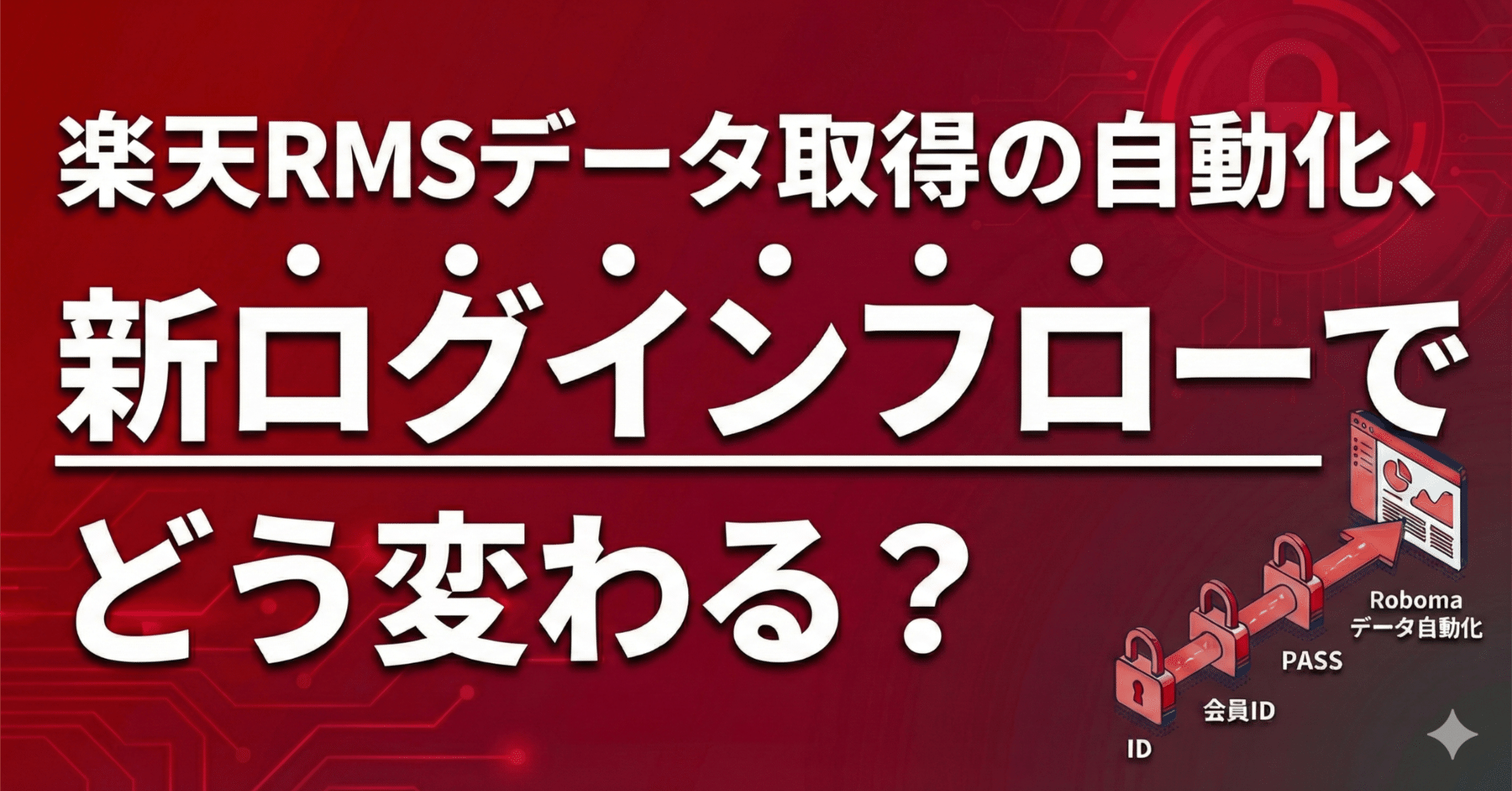 2026年1月対応】楽天RMSログイン3段階認証化、広告データの自動取得は