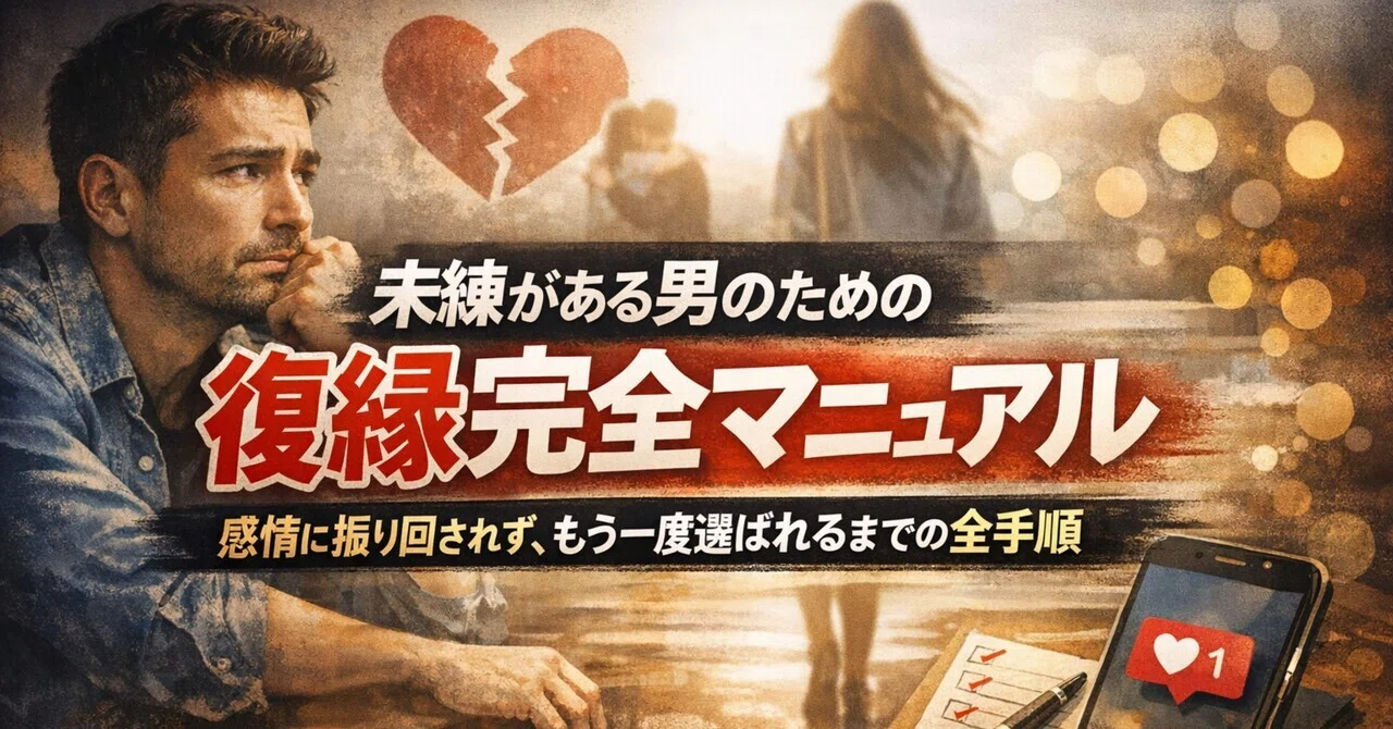 未練がある男のための復縁完全マニュアル｜感情に振り回されず