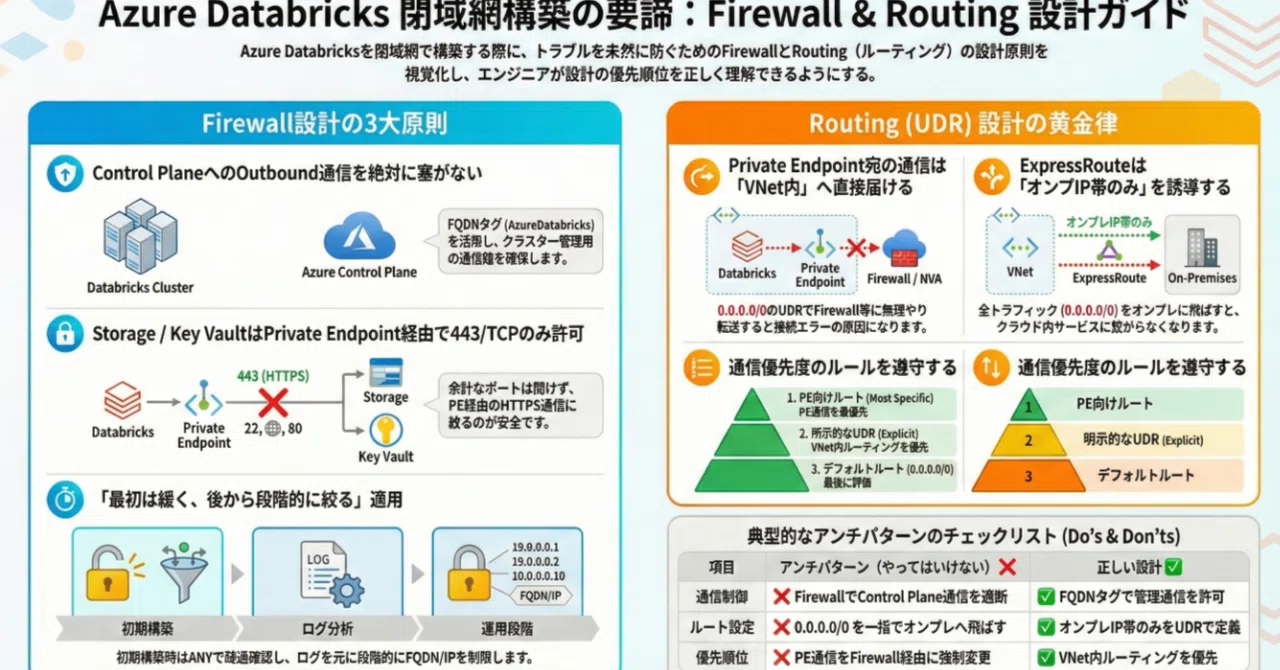 Azure × Databricks Firewall / Routing設計｜Mellow Launch