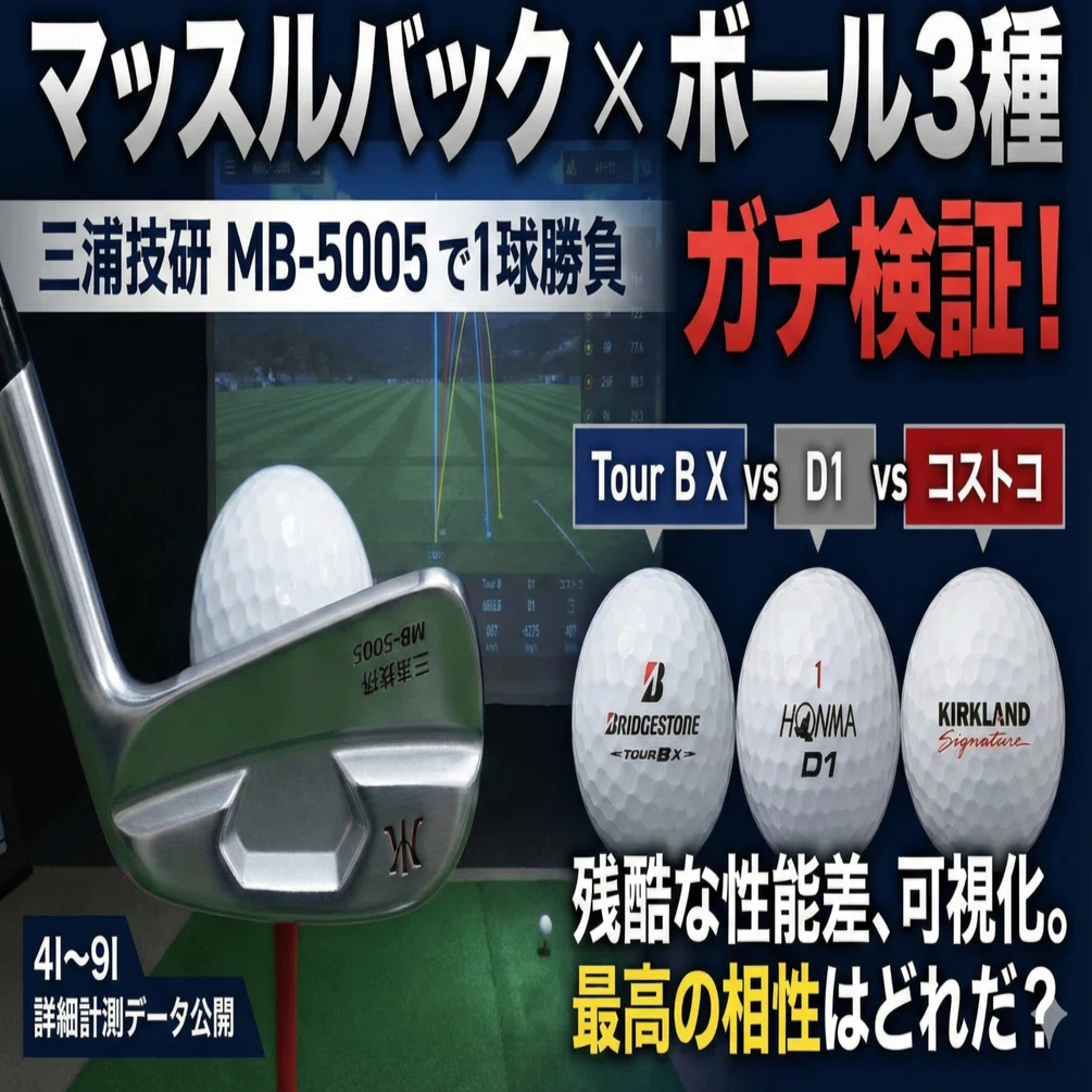 第2回【実測データ】本間D1 vs Tour B X vs コストコ！ゴルフボールを