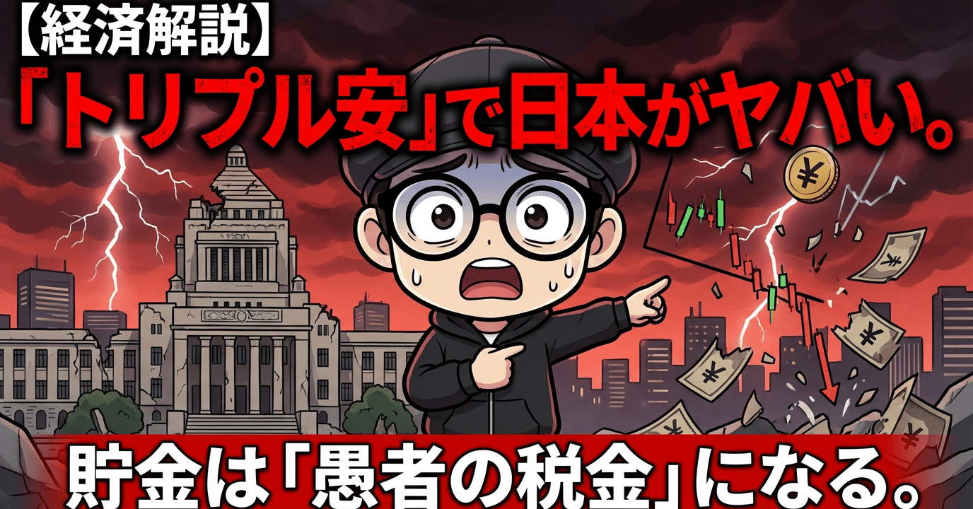経済解説】「トリプル安」で日本がヤバい。貯金は「愚者の税金」になる。 ｜イケハヤ