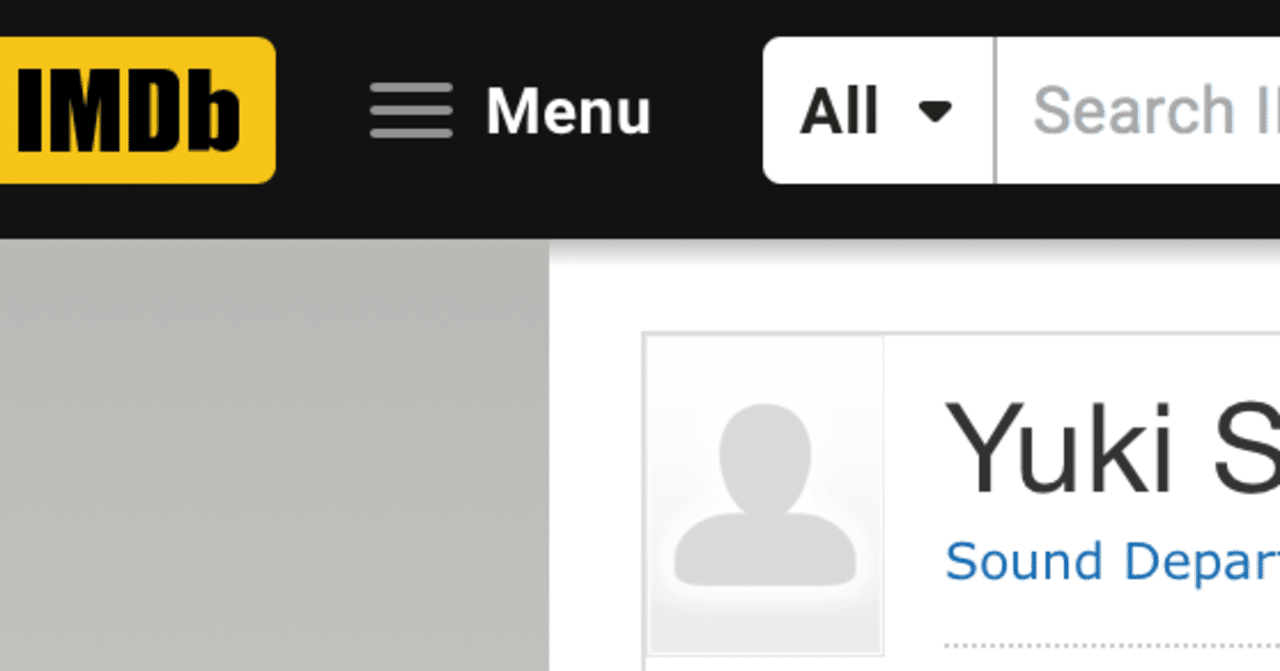 1つの参考ページとしてのimdb Yuki Shizuoka Sound Note 1つの参考ページとしてのimdb Yuki Shizuoka Sound Note