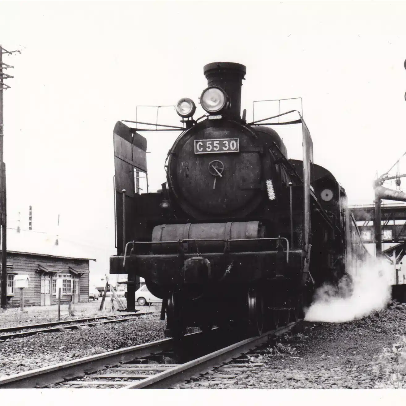 三笠に陸送されてきた59609（29622）｜みけの鉄道写真