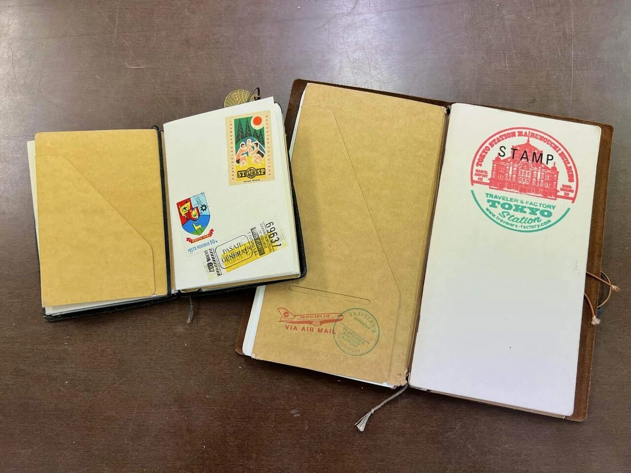 スタンプ帳をトラベラーズノートレギュラーサイズからパスポートサイズ
