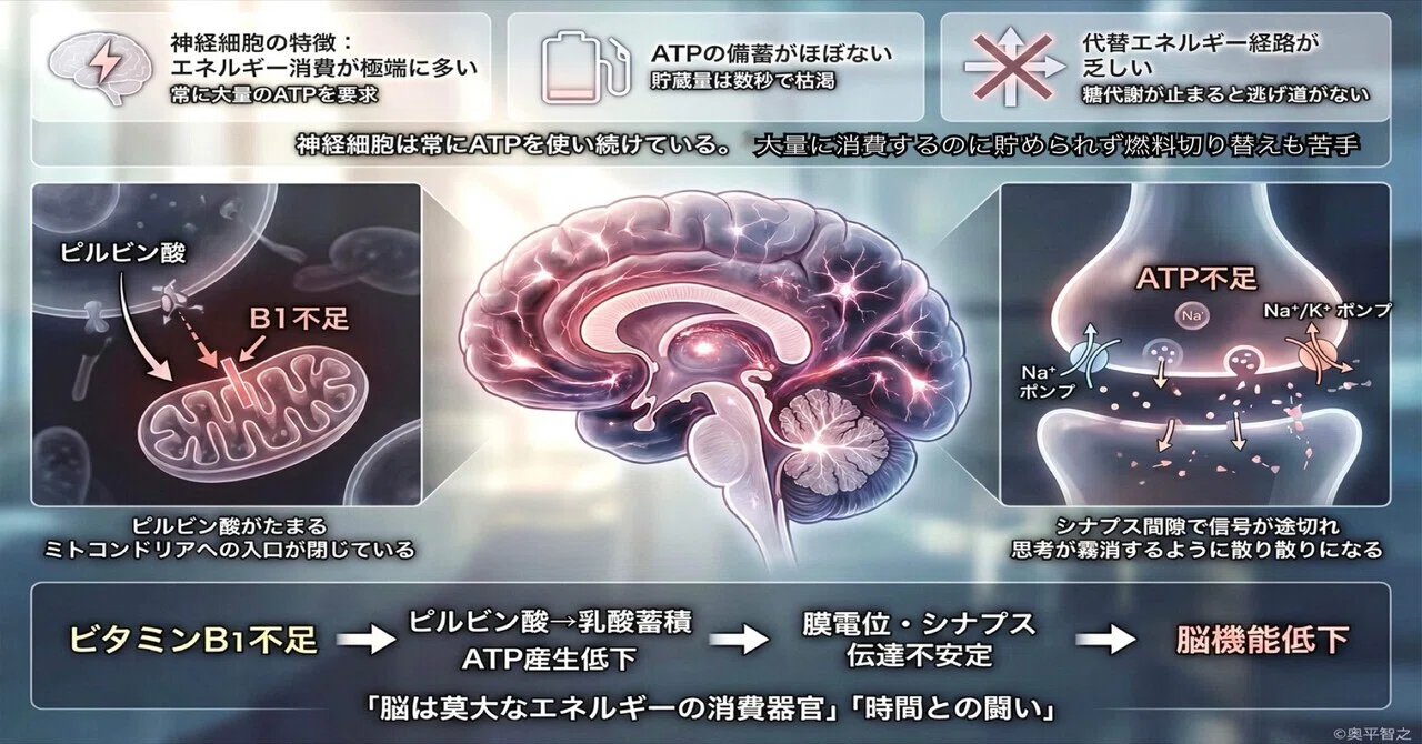 脳は“燃料切れ”に弱い臓器です ― ビタミンB1の話｜栄養専門の精神科医 