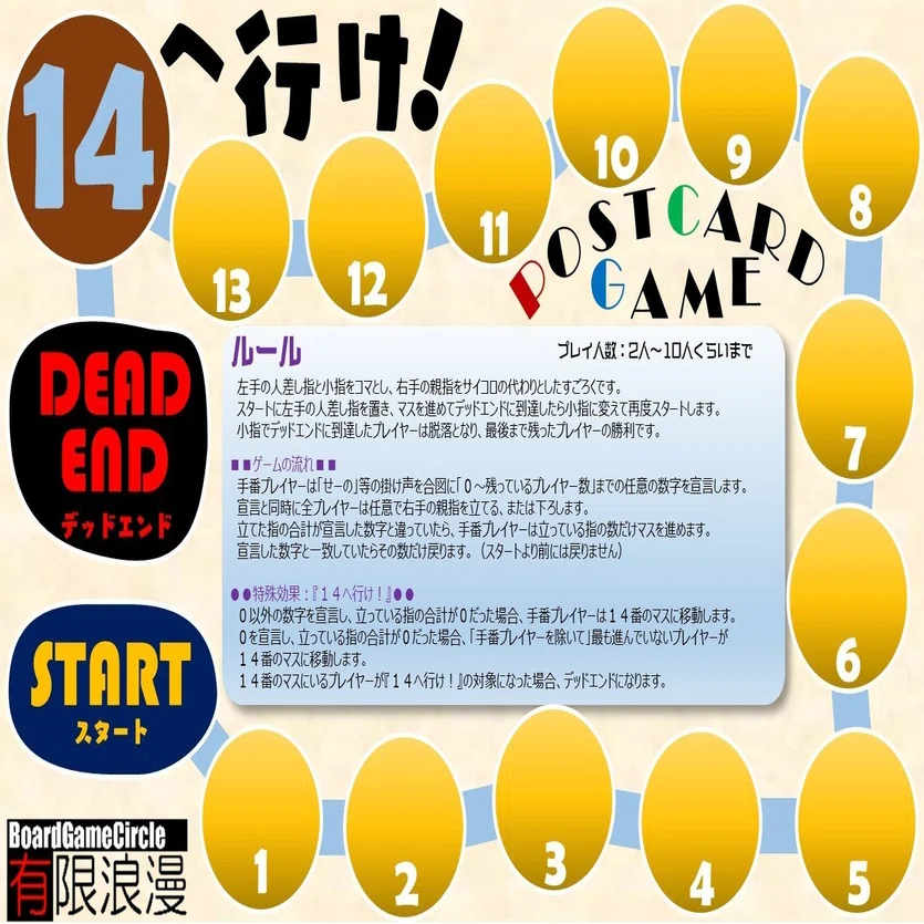 無料公開】ボードゲーム『14へ行け！』｜マサノフ/ボードゲーム作っ 