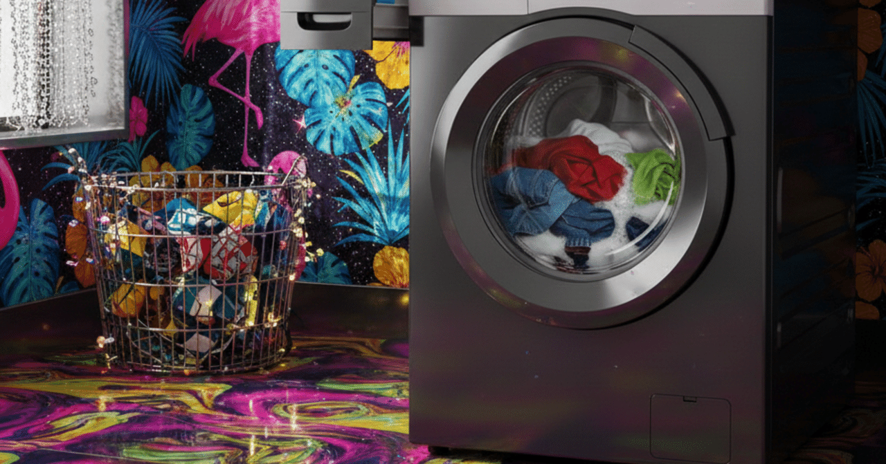 全自動洗濯機なのに、最後は人間を呼んで干させる｜赤岡典明