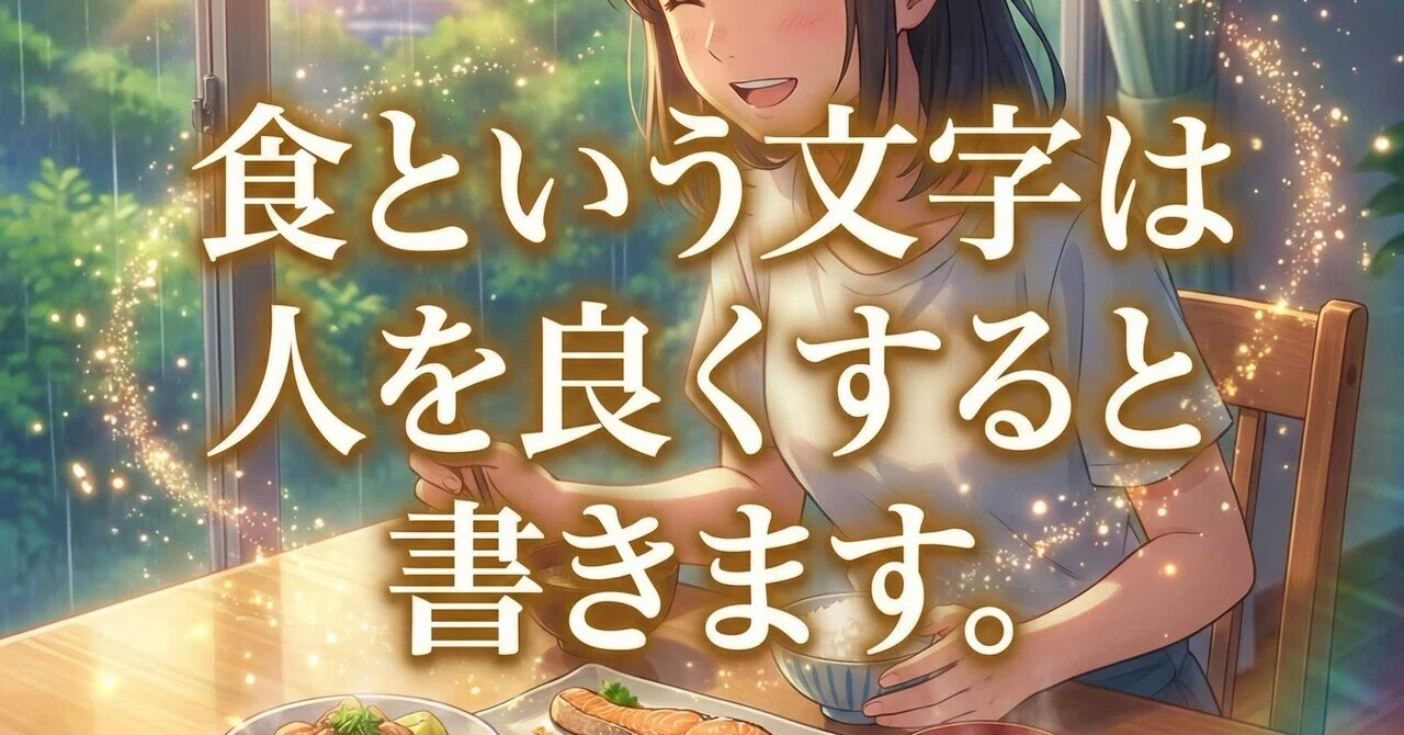 食」という文字は、「人」を「良く」すると書きます。｜栄養専門の精神