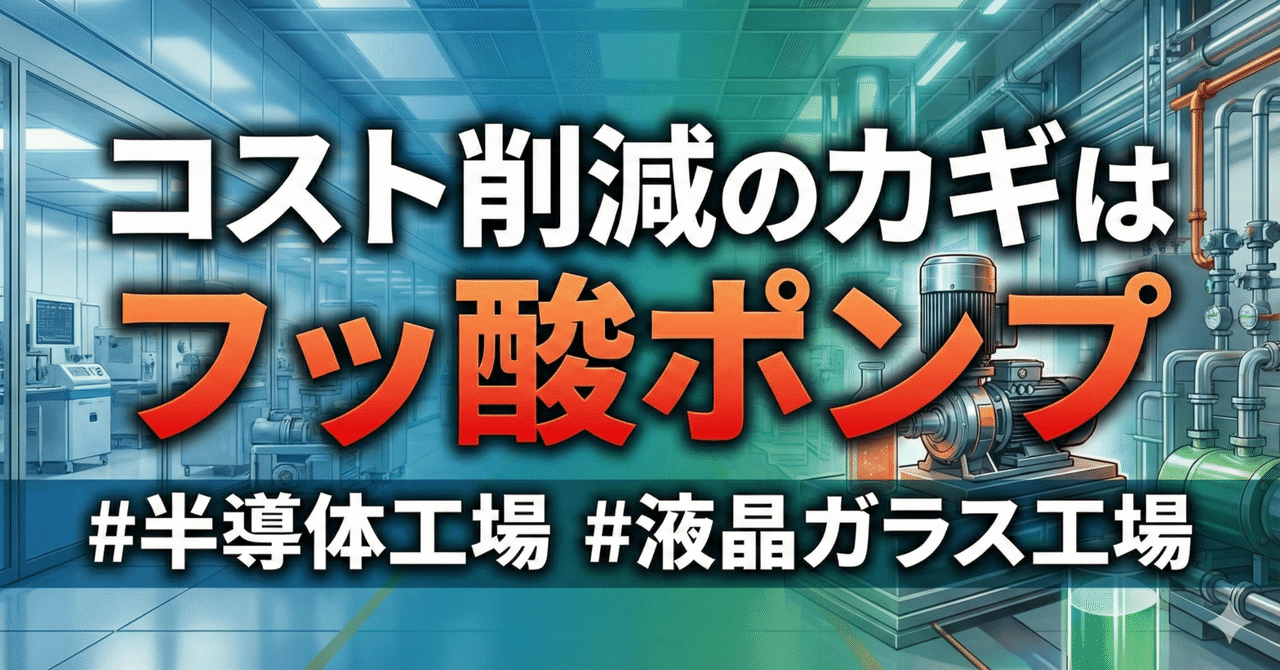 コスト削減のカギはフッ酸ポンプ