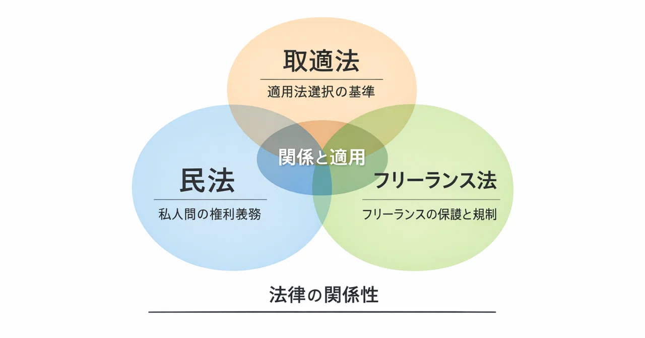 民法？フリーランス法？取適法？―ややこしい3つの法律を整理してみた｜弁護士・弁理士 神田 秀斗