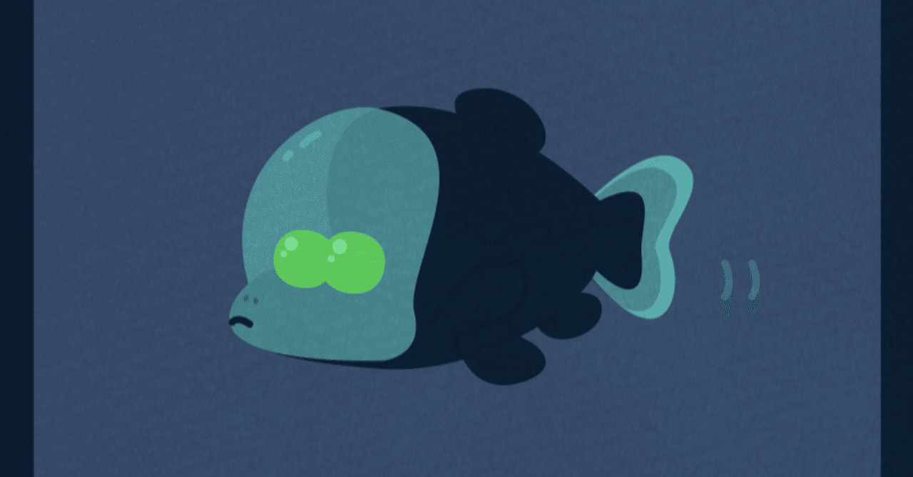 深海魚のデフォルメを描いてみて やまもりのこめ Note