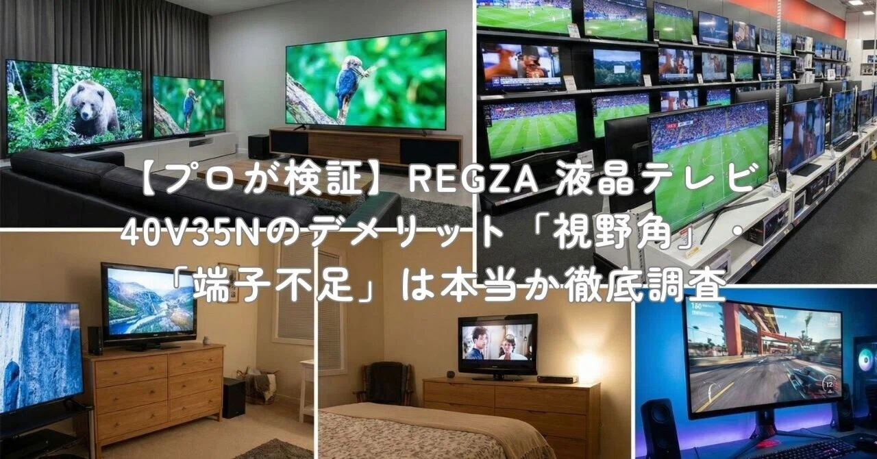 プロが検証】REGZA 液晶テレビ 40V35Nのデメリット「視野角」・「端子