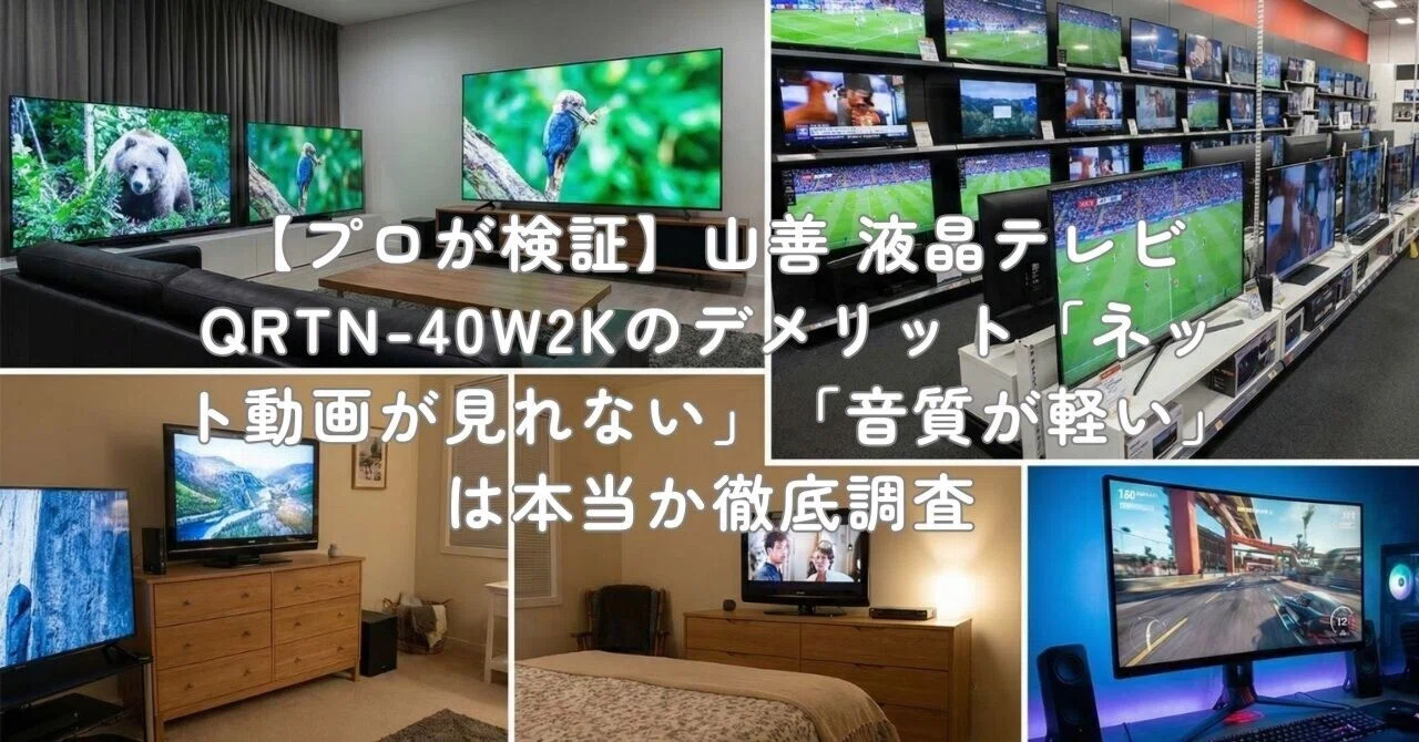 プロが検証】山善 液晶テレビ QRTN-40W2Kのデメリット「ネット動画が