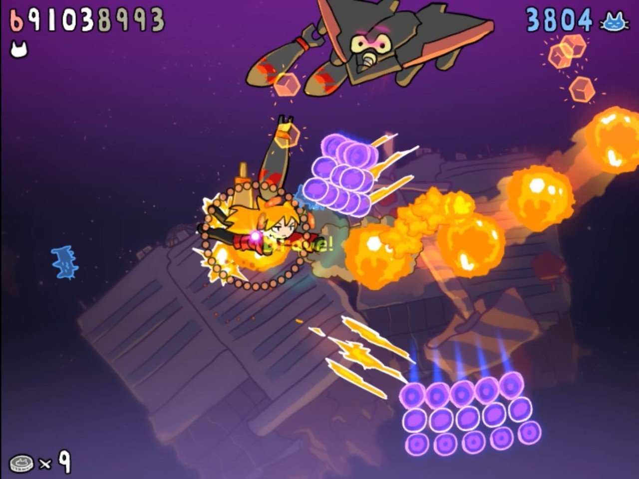 ボムと弾幕と空飛ぶ猫 - ネコネイビーの話|keigo|note