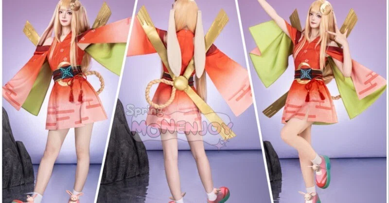 お値下げ中✨新品❣️ 超かぐや姫！ コスプレ 衣装 かぐや Mサイズ 4点セット お値下げ中✨新品❣️ 超かぐや姫！ コスプレ 衣装 かぐや Mサイズ 4点