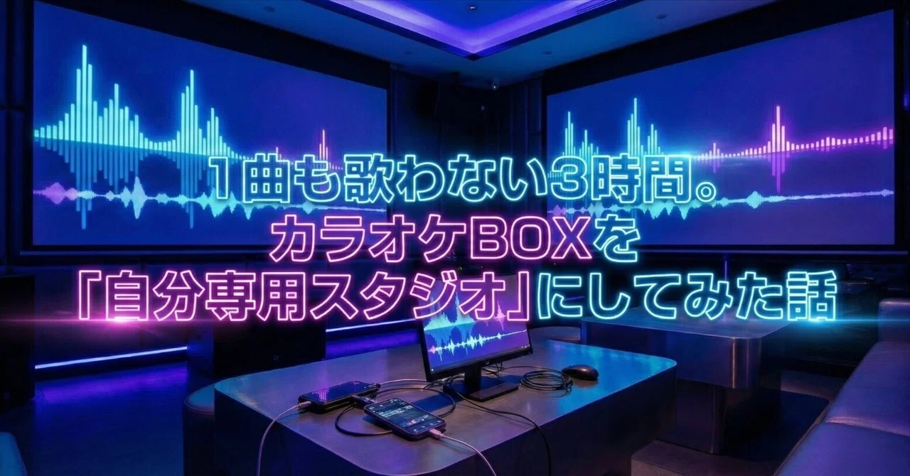 1曲も歌わない3時間。カラオケBOXを「自分専用スタジオ」にしてみた話｜アポトーシス
