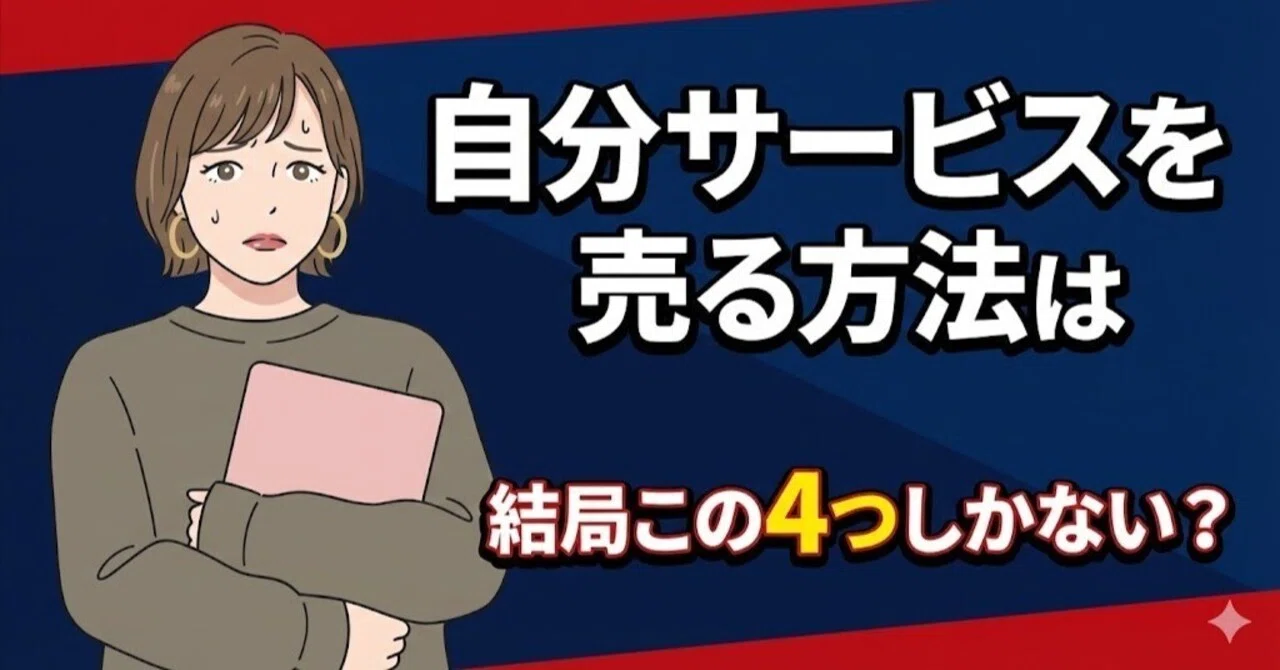 自分サービスを売る方法は、結局この4つしかない？｜林知佳 