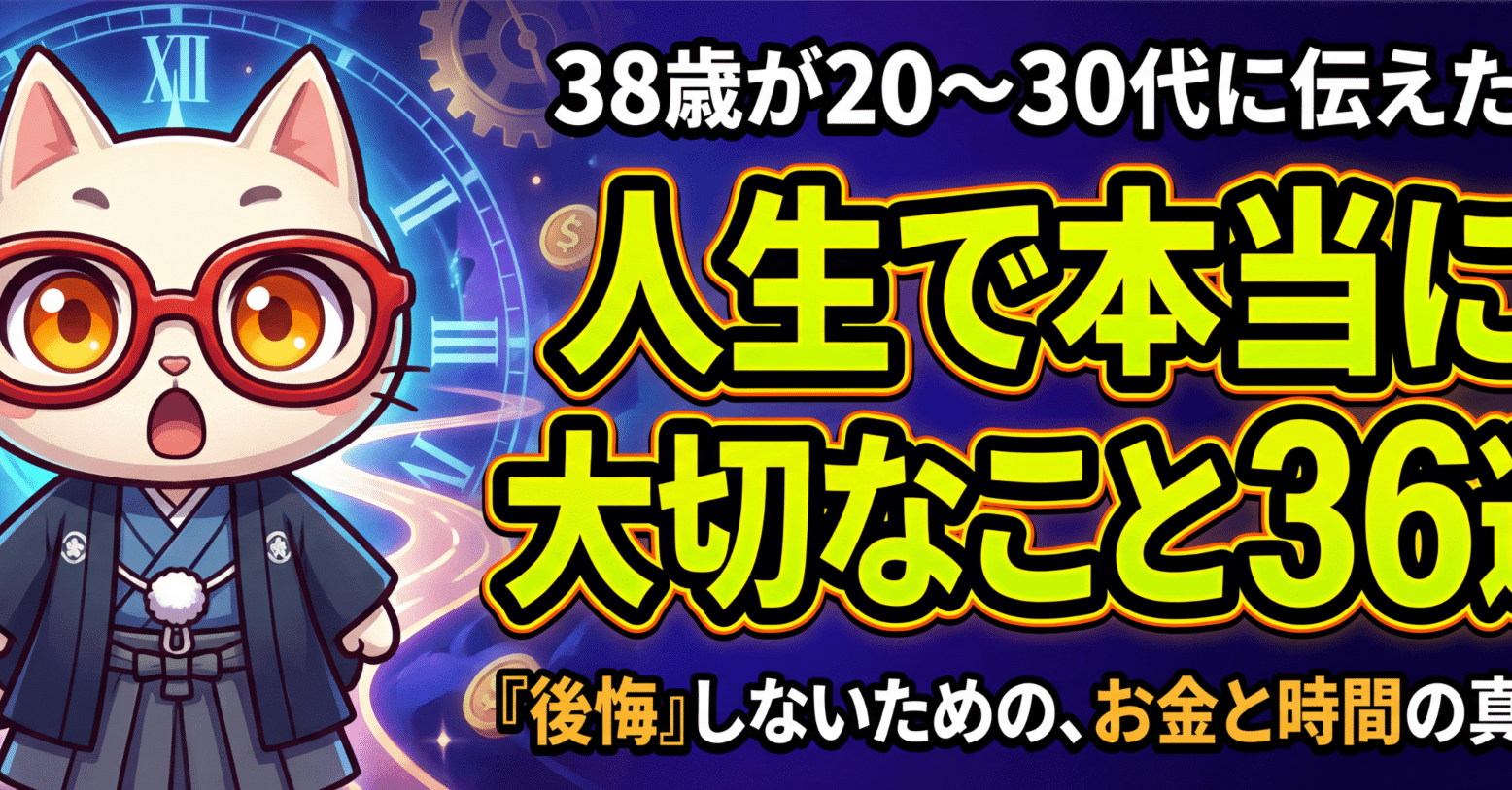 38歳が20〜30代に伝えたい「人生で本当に大切なこと」36選｜Maki@Sunwood.ai.labs