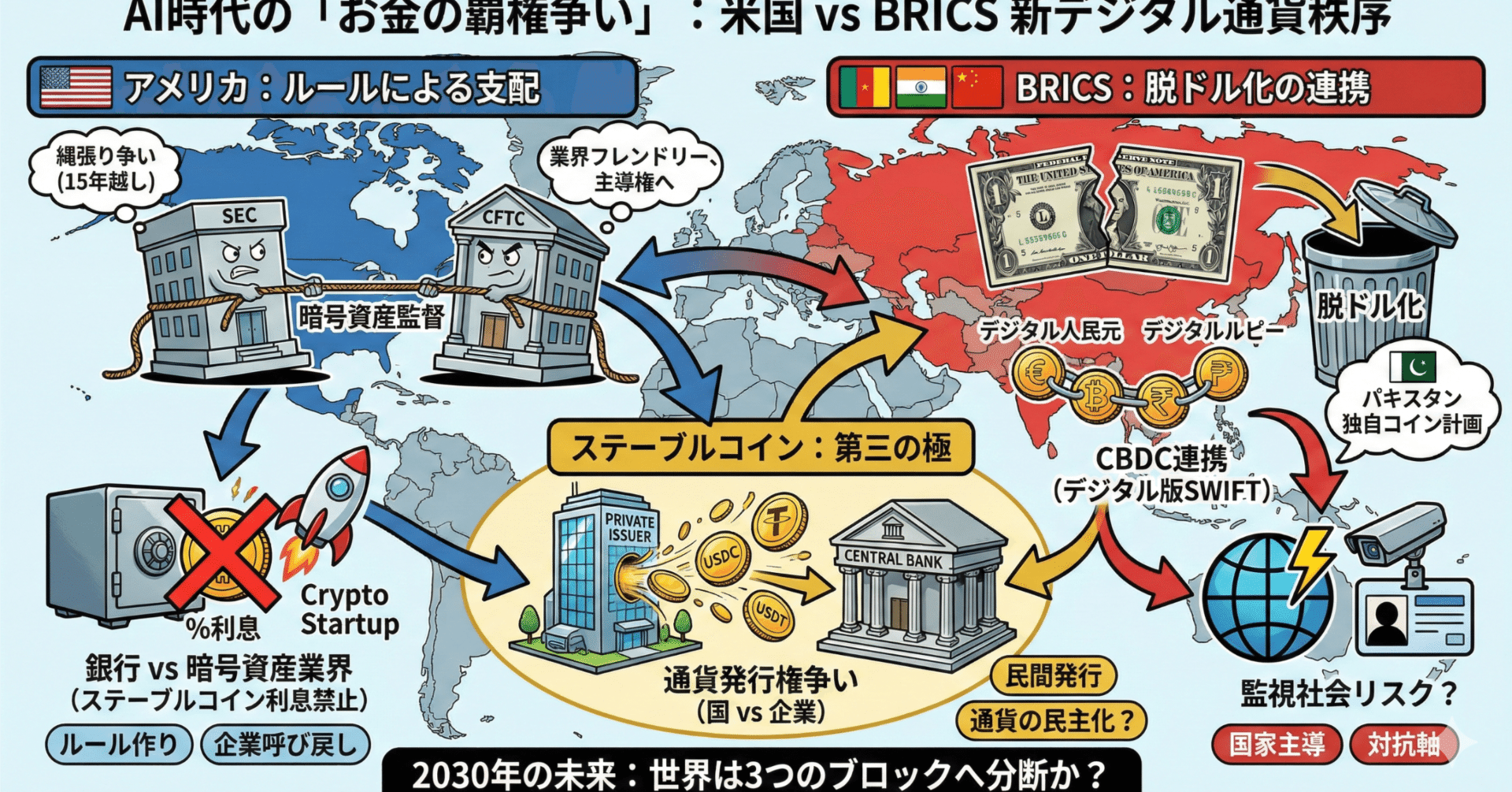 米国vsBRICS、AI時代の『お金戦争』で日本はどうなる？｜ryosan💪