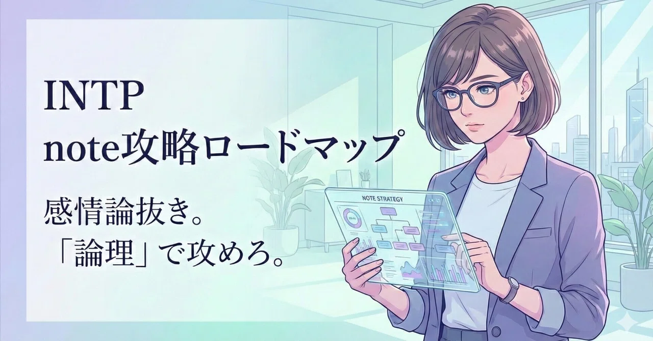【INTPのあなたへ】感情論抜き。「論理」で攻めるNote攻略ロードマップ｜note攻略さん