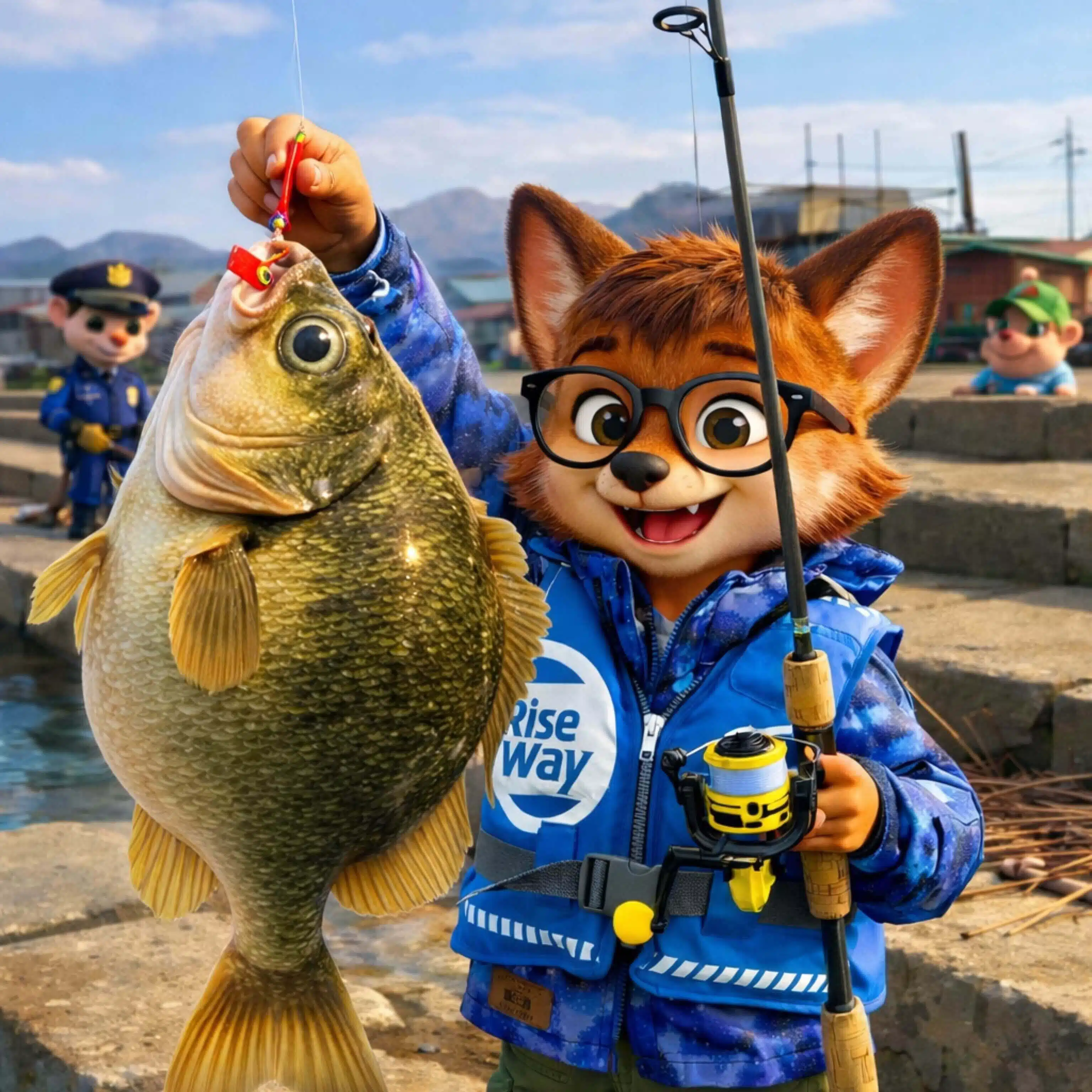 青の釣り人