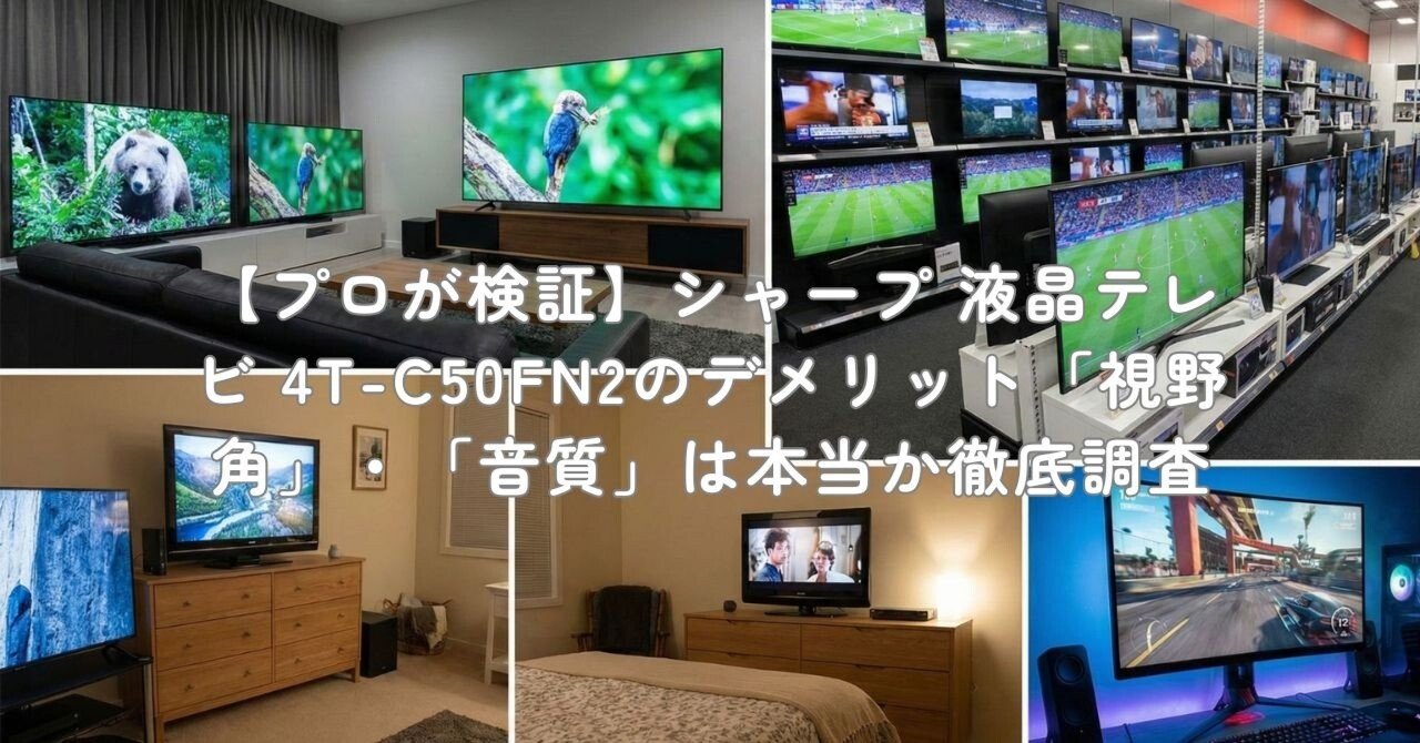 プロが検証】シャープ 液晶テレビ 4T-C50FN2のデメリット「視野角