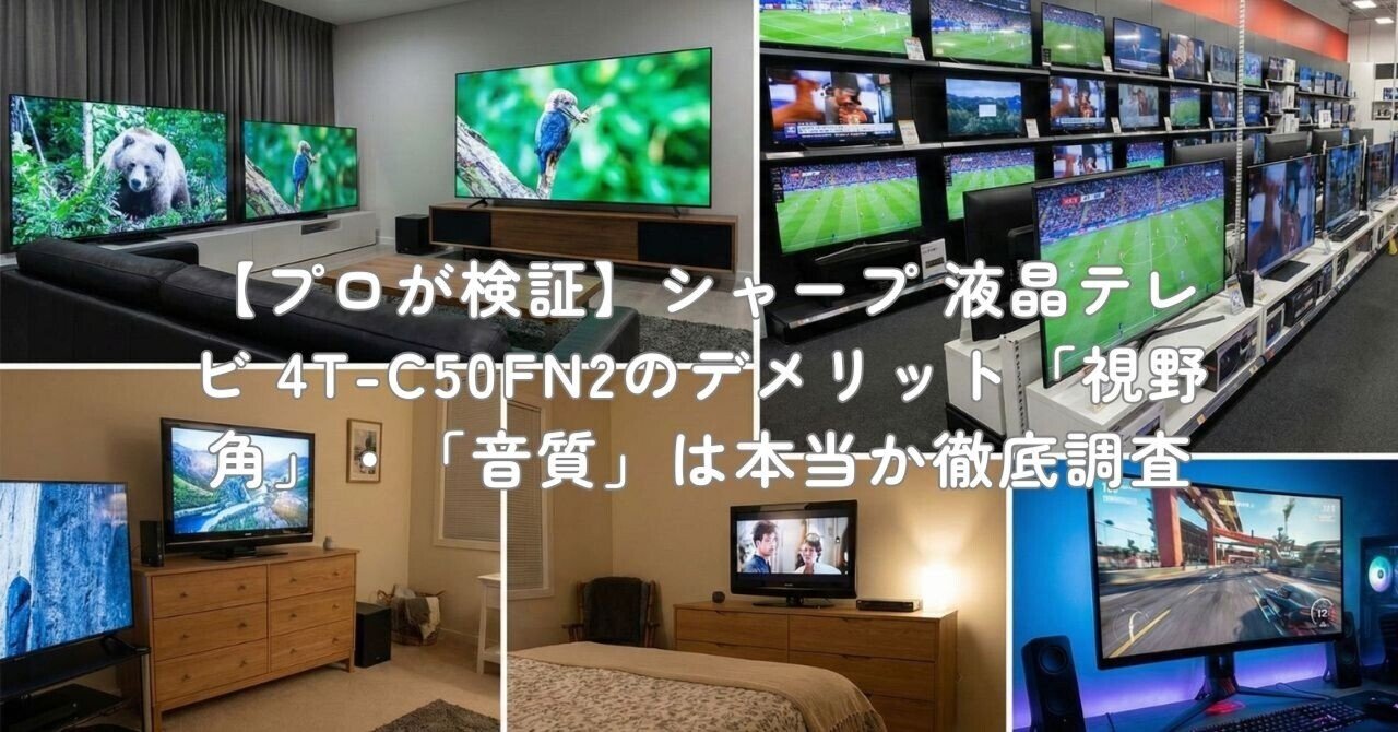 プロが検証】シャープ 液晶テレビ 4T-C50FN2のデメリット「視野角