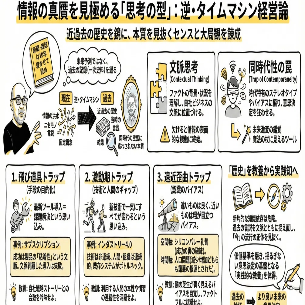 1日1note_グラレコログ_vol.15. 『逆・タイムマシン経営論』 〜 近過去