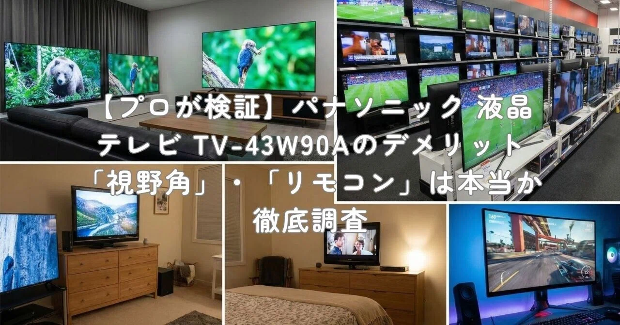 プロが検証】パナソニック 液晶テレビ TV-43W90Aのデメリット「視野角