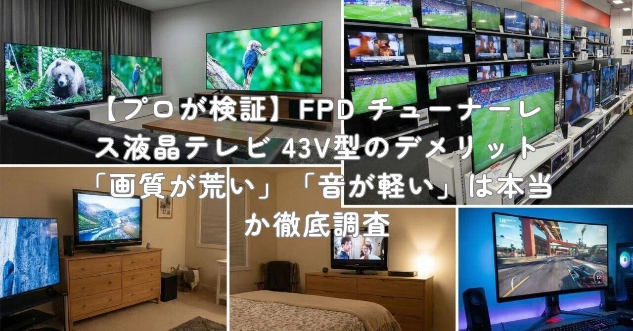 プロが検証】FPD チューナーレス液晶テレビ 43V型のデメリット「画質が