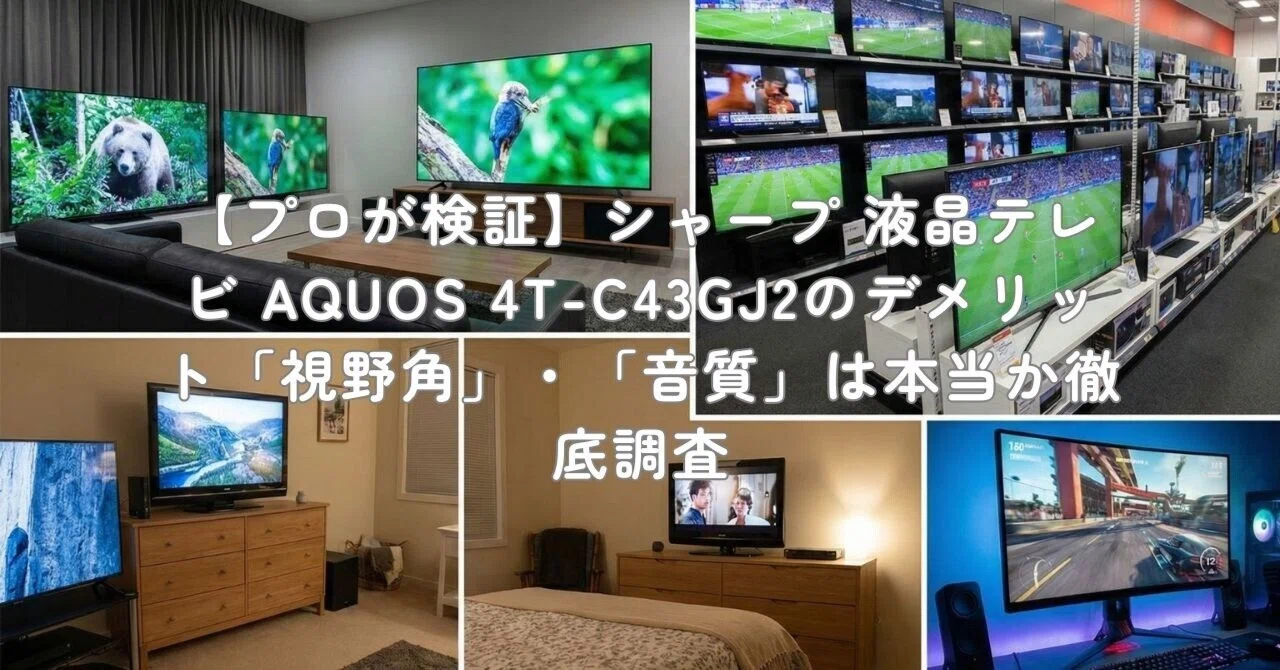 プロが検証】シャープ 液晶テレビ AQUOS 4T-C43GJ2のデメリット「視野