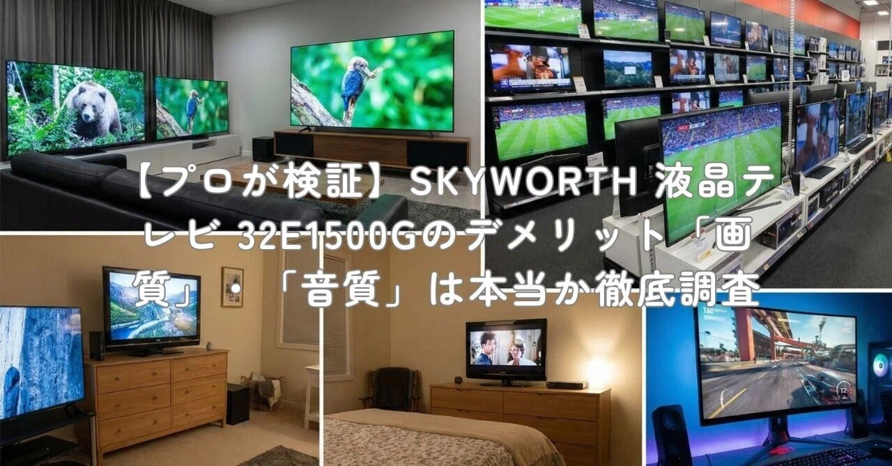 プロが検証】SKYWORTH 液晶テレビ 32E1500Gのデメリット「画質