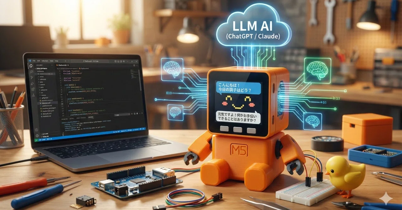 【初心者歓迎】M5Stack × PlatformIOで作る！LLM連携おしゃべりロボット完全ガイド｜piyo_feed🐤｜ピヨフィード