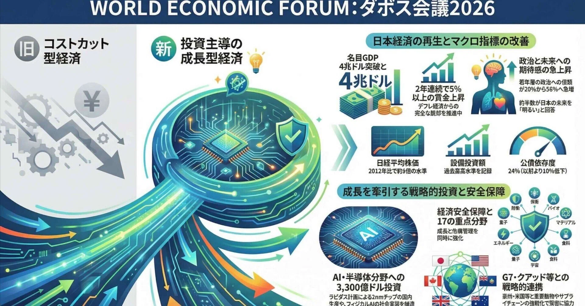 ダボス会議（世界経済フォーラム年次総会2026）って何 ？日本の転換点