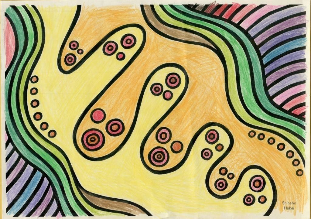 抽象画の塗り絵をしてみたら｜旅野そよかぜ@ほぼ毎日小説