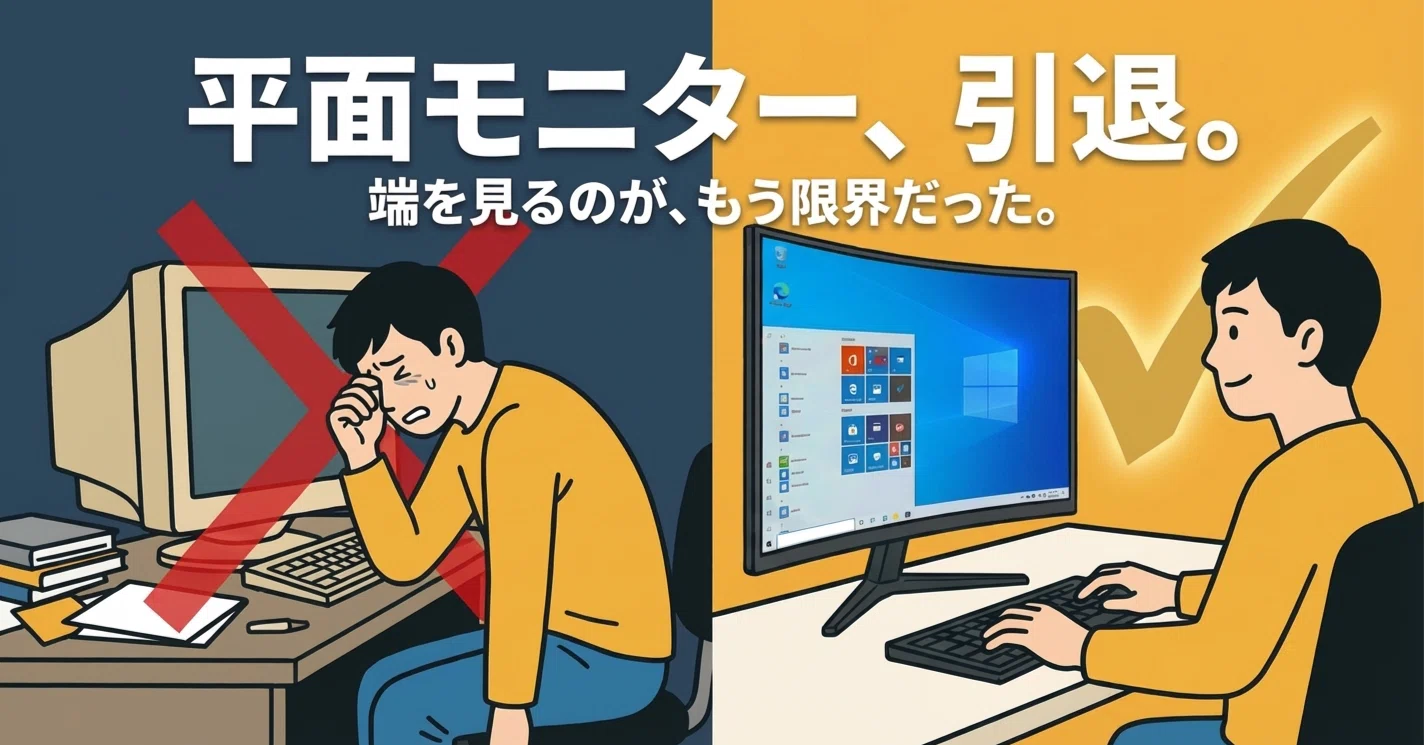 結論：平面は捨てろ】31歳フリーランスが「湾曲モニター」に魂を売った 