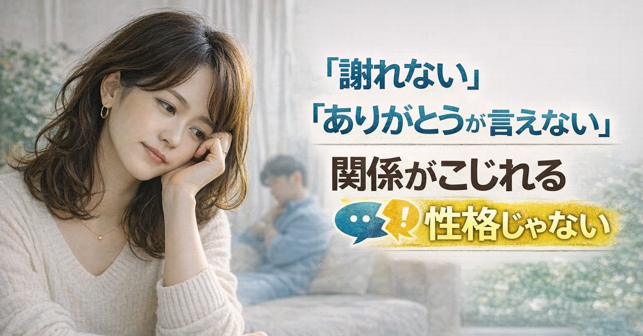 「謝れない」「ありがとうが言えない」関係がこじれる原因は性格じゃない|Hana@夫婦仲改善×心理学🌈毎日投稿・フォロバ100