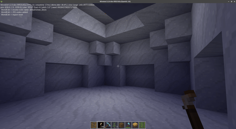 Minetest コマンドでトンネルを掘った Ky研究所 Coderdojo横浜港北ニュータウンやってます Note