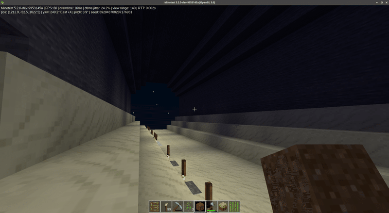 Minetest コマンドでトンネルを掘った Ky研究所 Coderdojo横浜港北ニュータウンやってます Note