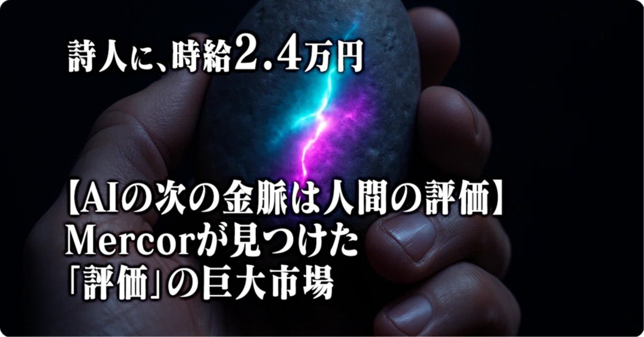 AIの次の金脈は人間の評価】:Mercorが見つけた「評価」の巨大市場