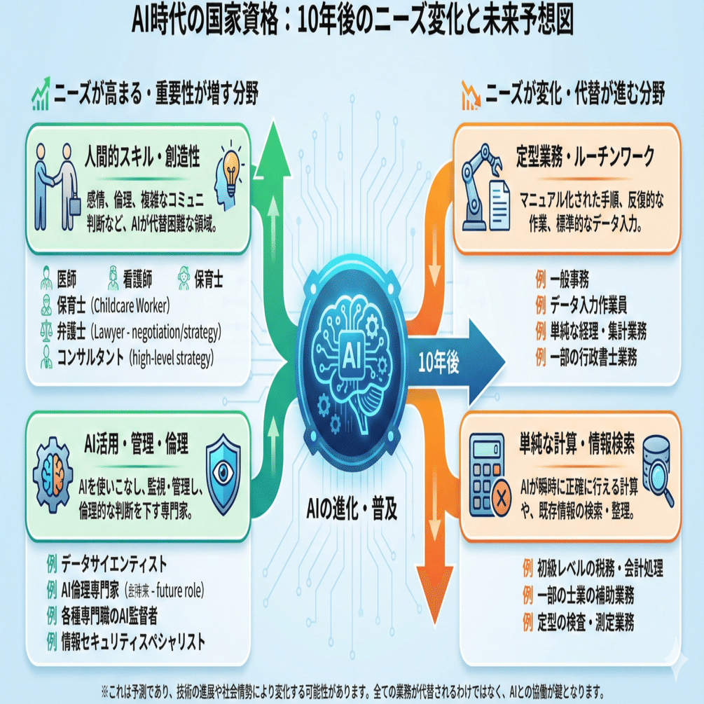 2035年AI時代の国家資格ニーズ予想（10年後）｜AI✖️五蘊分析
