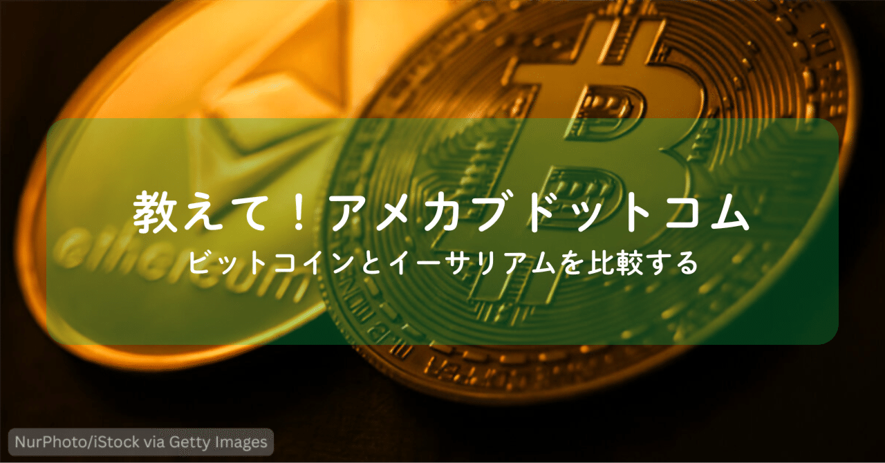 ビットコインとイーサリアムの違いを検討する｜アメカブドットコム(基本フォロバ💯&リム無し)