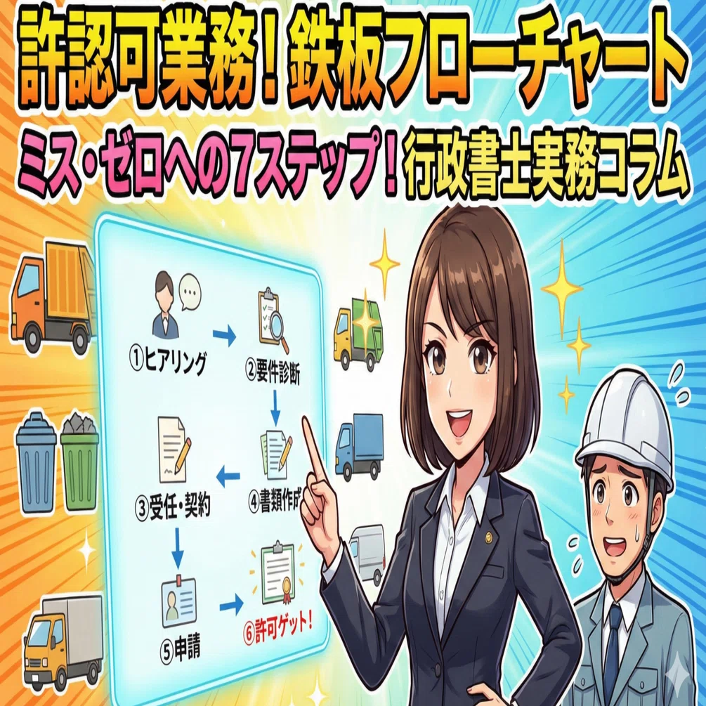 行政書士実務4】行政書士の「許認可業務」鉄板フローチャート～ミスを