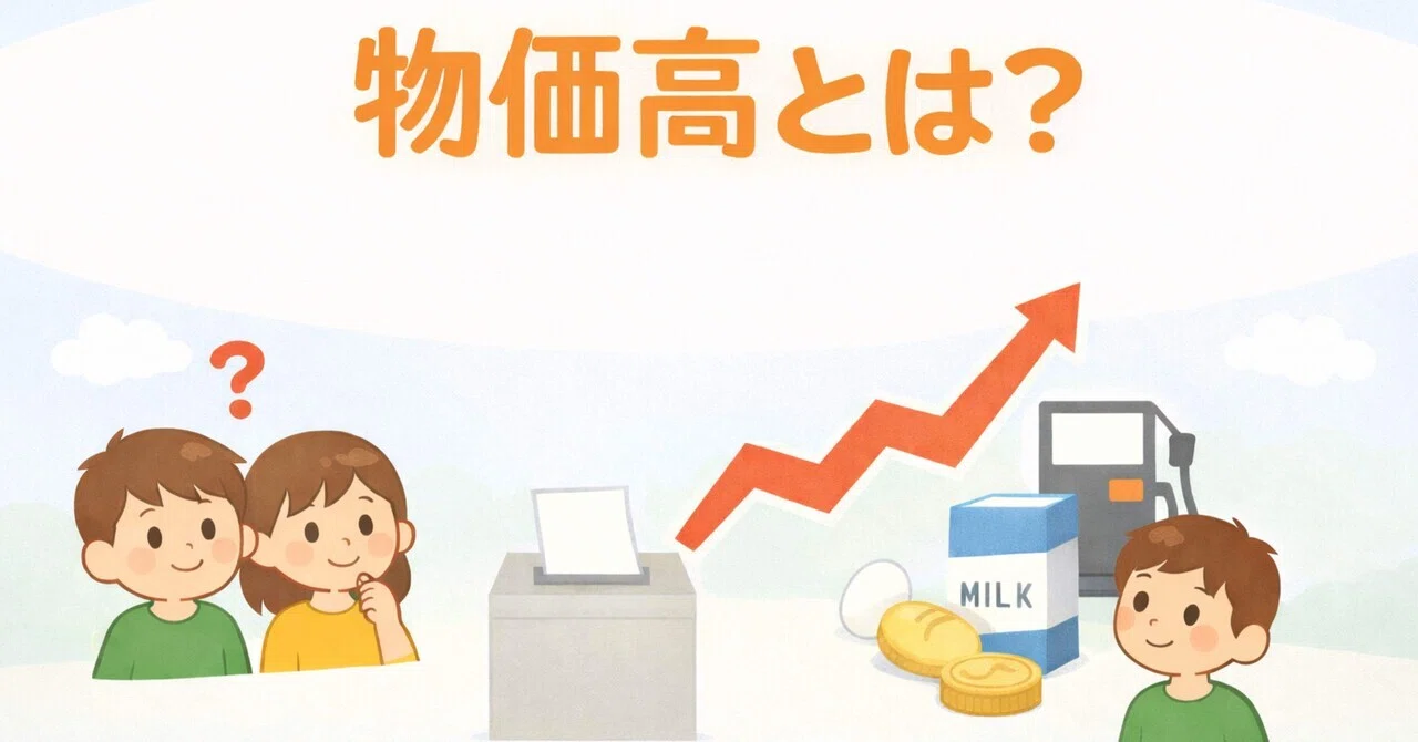 【この1記事でOK】物価高とは？原因・影響・対策を5分でやさしく解説【子どもにも説明できる】｜りょう