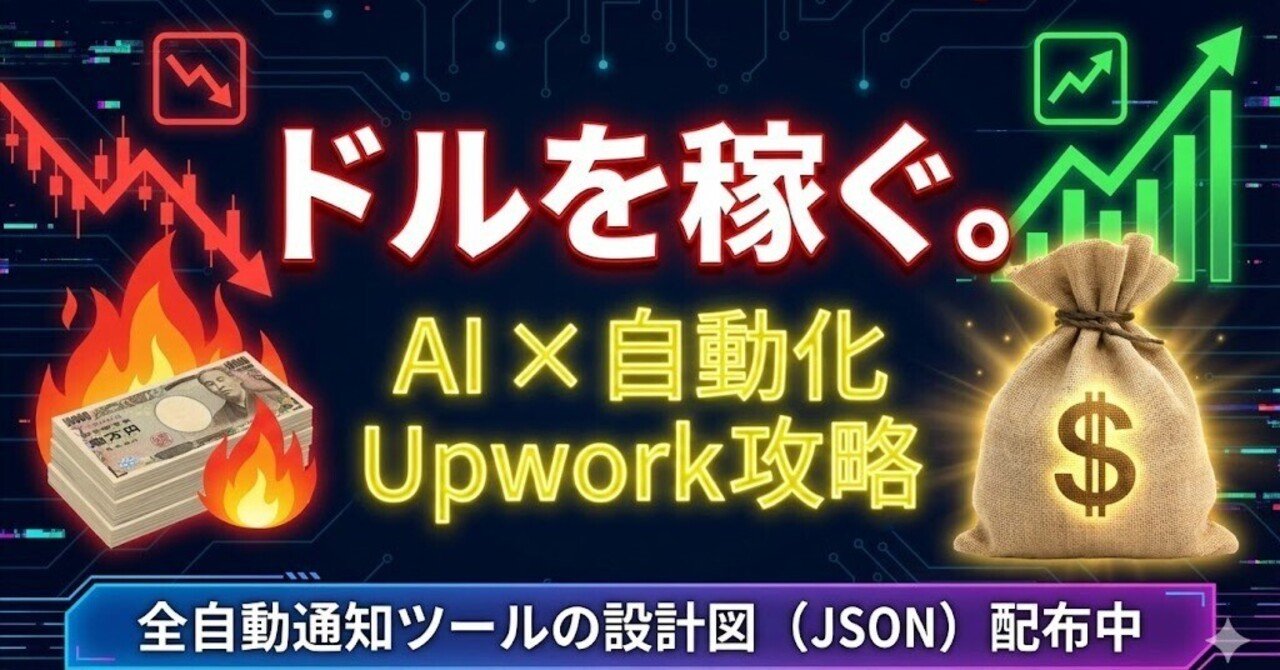 コピペするだけ。寝ている間にドルを稼ぐUpwork全自動リサーチシステムのコード配布｜ハックくん＠AIツール配布人