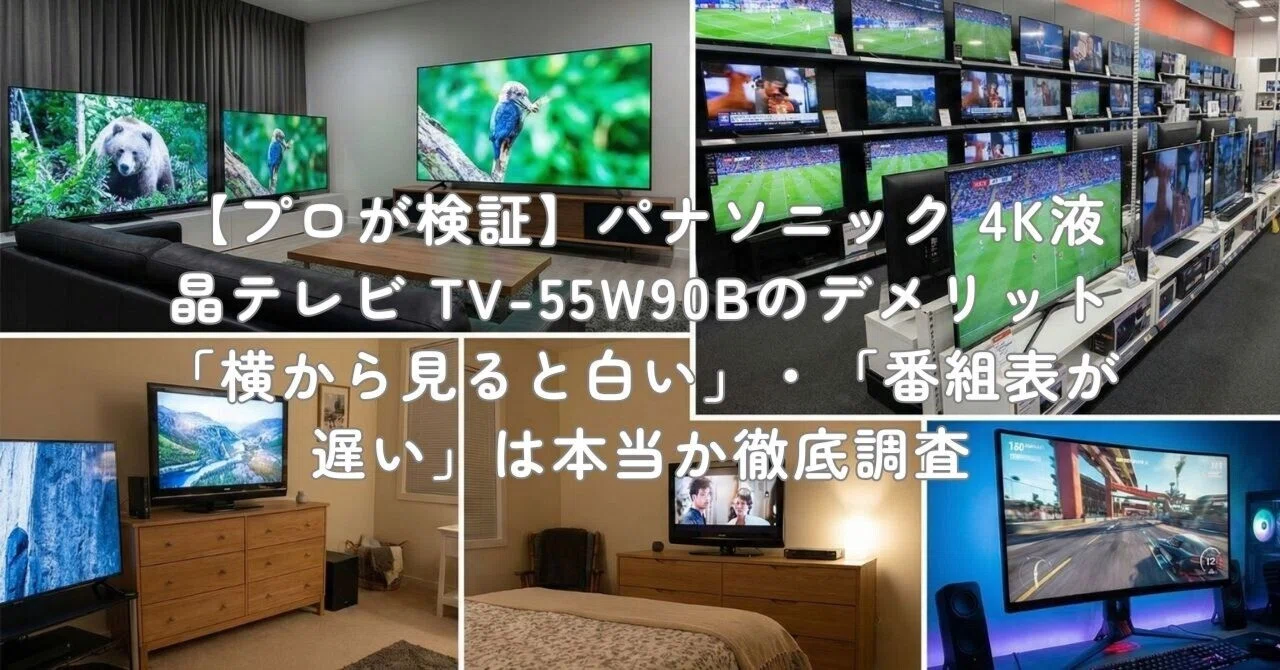 プロが検証】パナソニック 4K液晶テレビ TV-55W90Bのデメリット「横