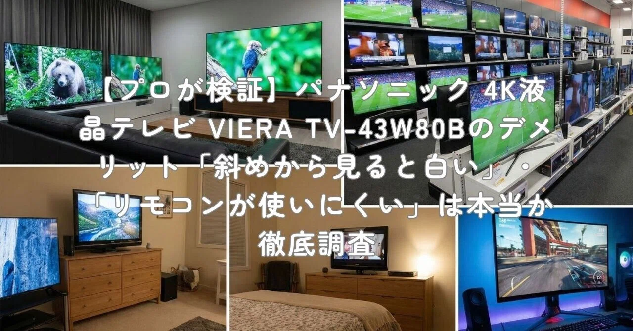 プロが検証】パナソニック 4K液晶テレビ VIERA TV-43W80Bのデメリット