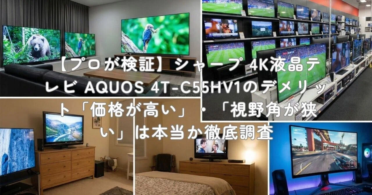 プロが検証】シャープ 4K液晶テレビ AQUOS 4T-C55HV1のデメリット