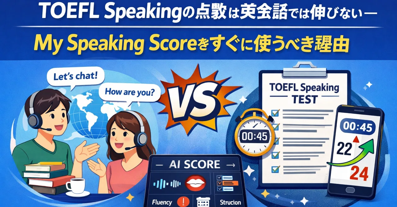 TOEFL Speakingの点数は英会話では伸びない―My Speaking Scoreをすぐに使うべき理由｜留学とわたし