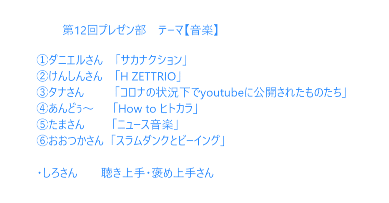Nサロンプレゼン部 第12回テーマは音楽 はっけよい Note Nサロンプレゼン部 第12回テーマは音楽 はっけよい Note